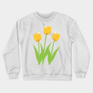 Yellow Spring Tulips Digital Art | Melanie Jensen Illustrations Crewneck Sweatshirt